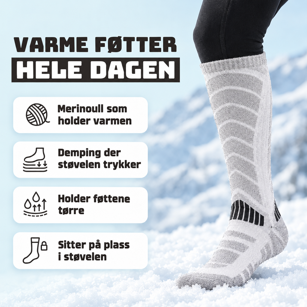 Naro MerinoGrip gir varme føtter hele dagen